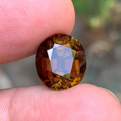Deep Yellowish Orange Sunset Natural Tourmaline 10.64 Ct Oval Cut Loose Gemstone