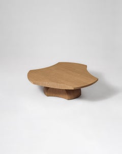 Deepah Low Table in Natural Oak Veneer by Pendhapa