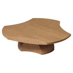 Deepah Low Table in Natural Oak Veneer by Pendhapa