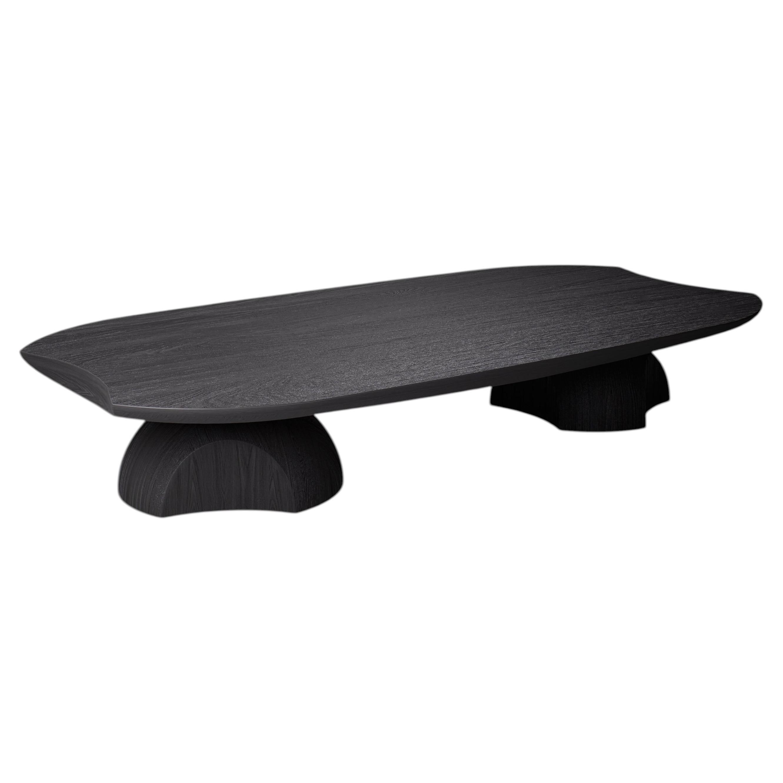 Deepah Low Table Twin in Natural Oak Veneer by Pendhapa For Sale