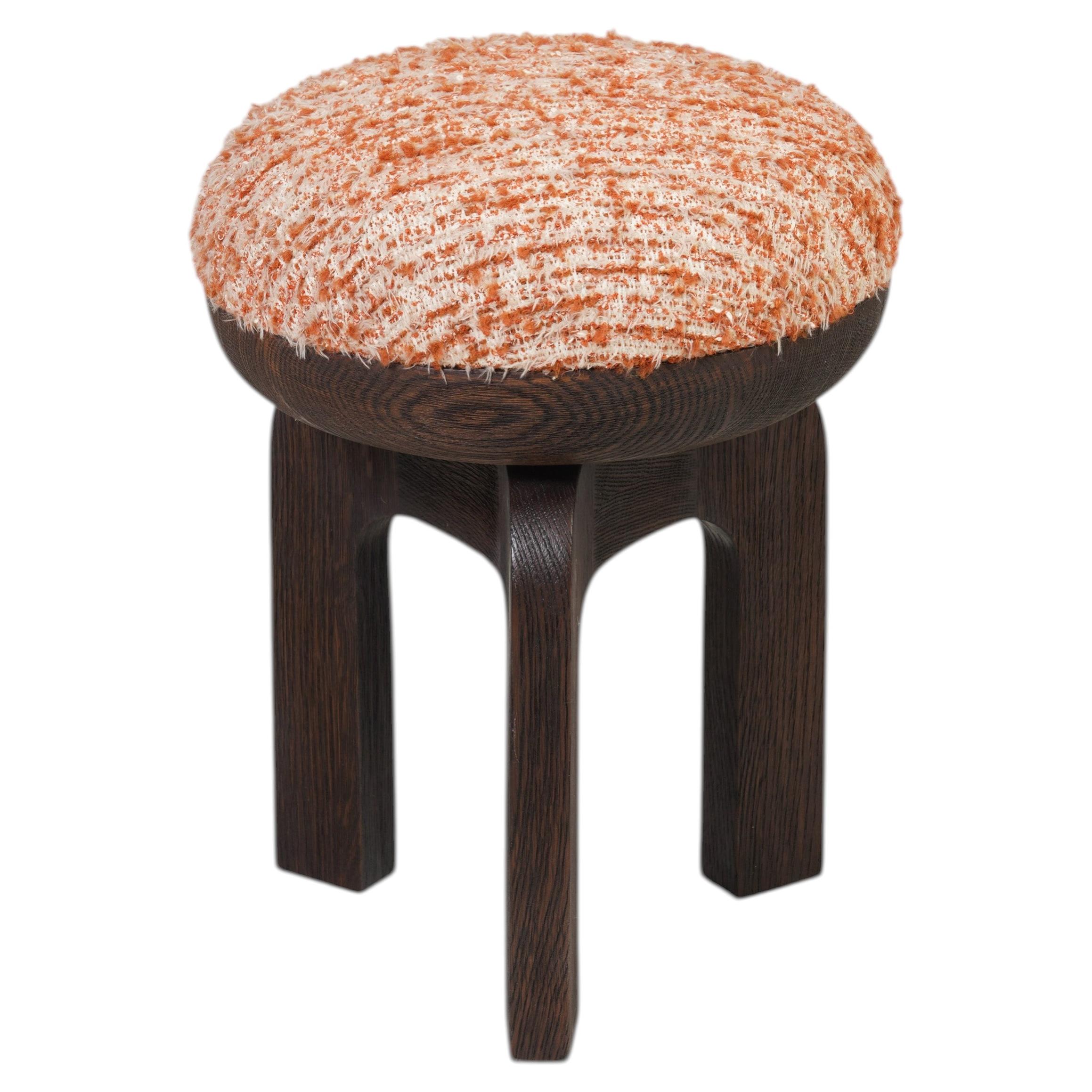 Deepah Stool in Solid Teak Wood by Pendhapa