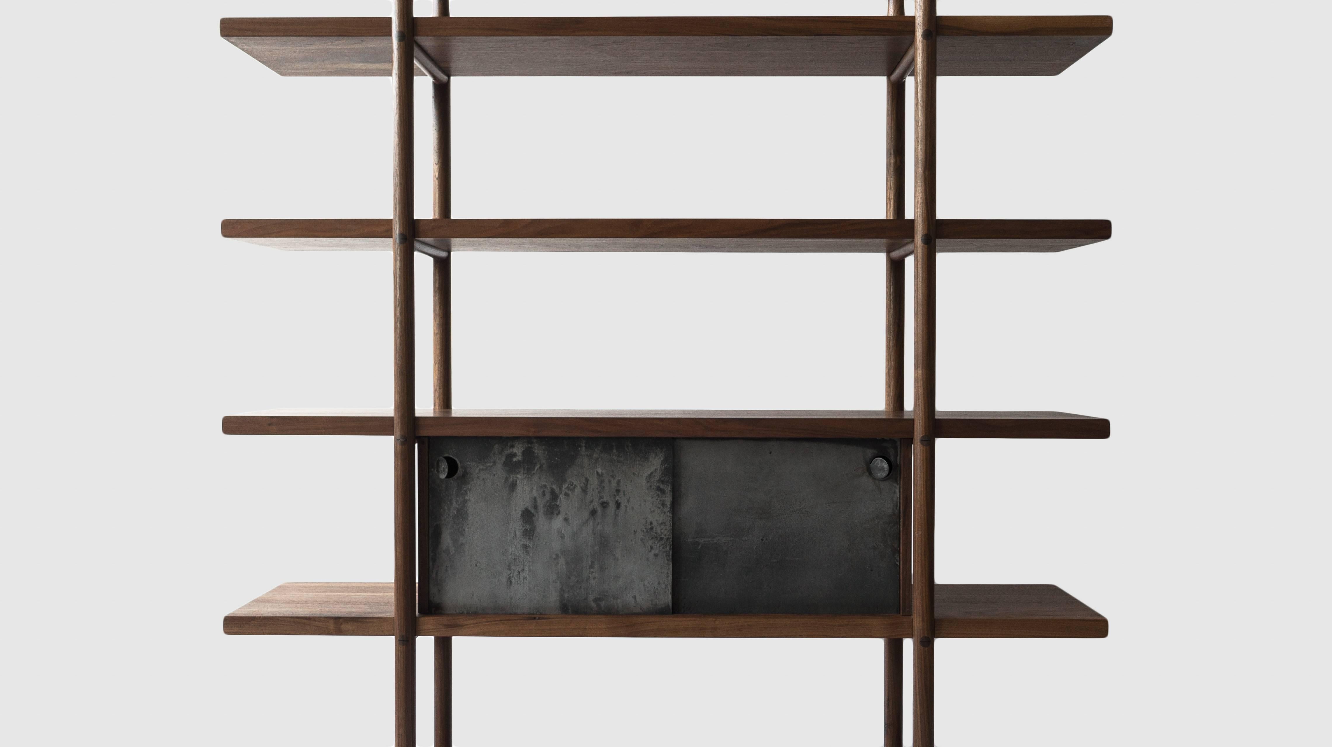 Deepstep Shelving, Bookshelf with Fine Wood Detailing by Birnam Wood Studio im Angebot 4