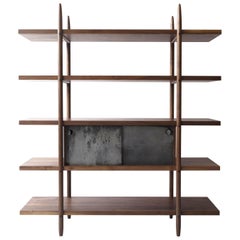 Deepstep Shelving, Maple and Ebony Modular Storage with Fine Wood Detailing