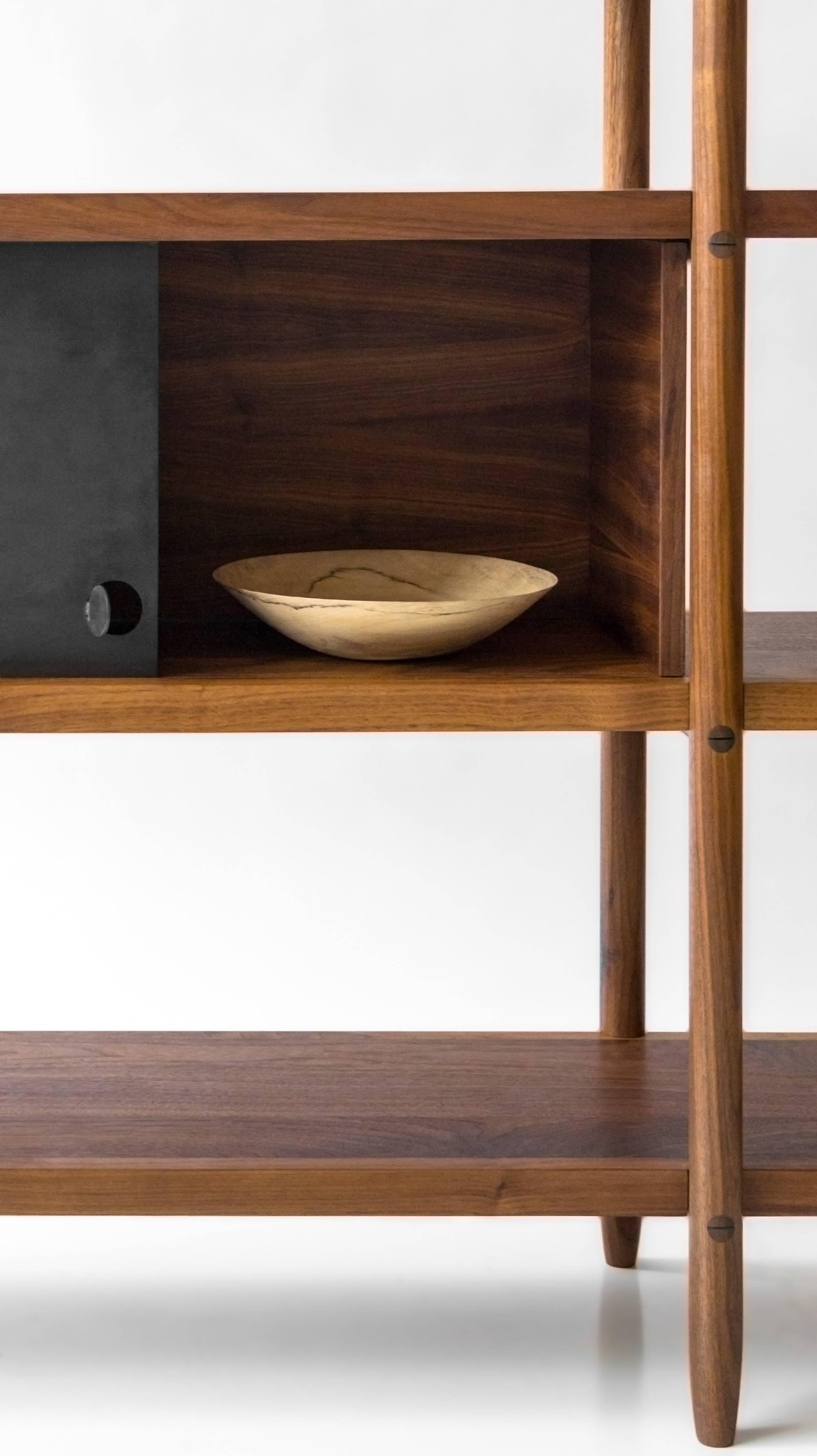Deepstep Shelving, Walnut, Maple and Ebony Bookshelf with Fine Wood Detailing 5