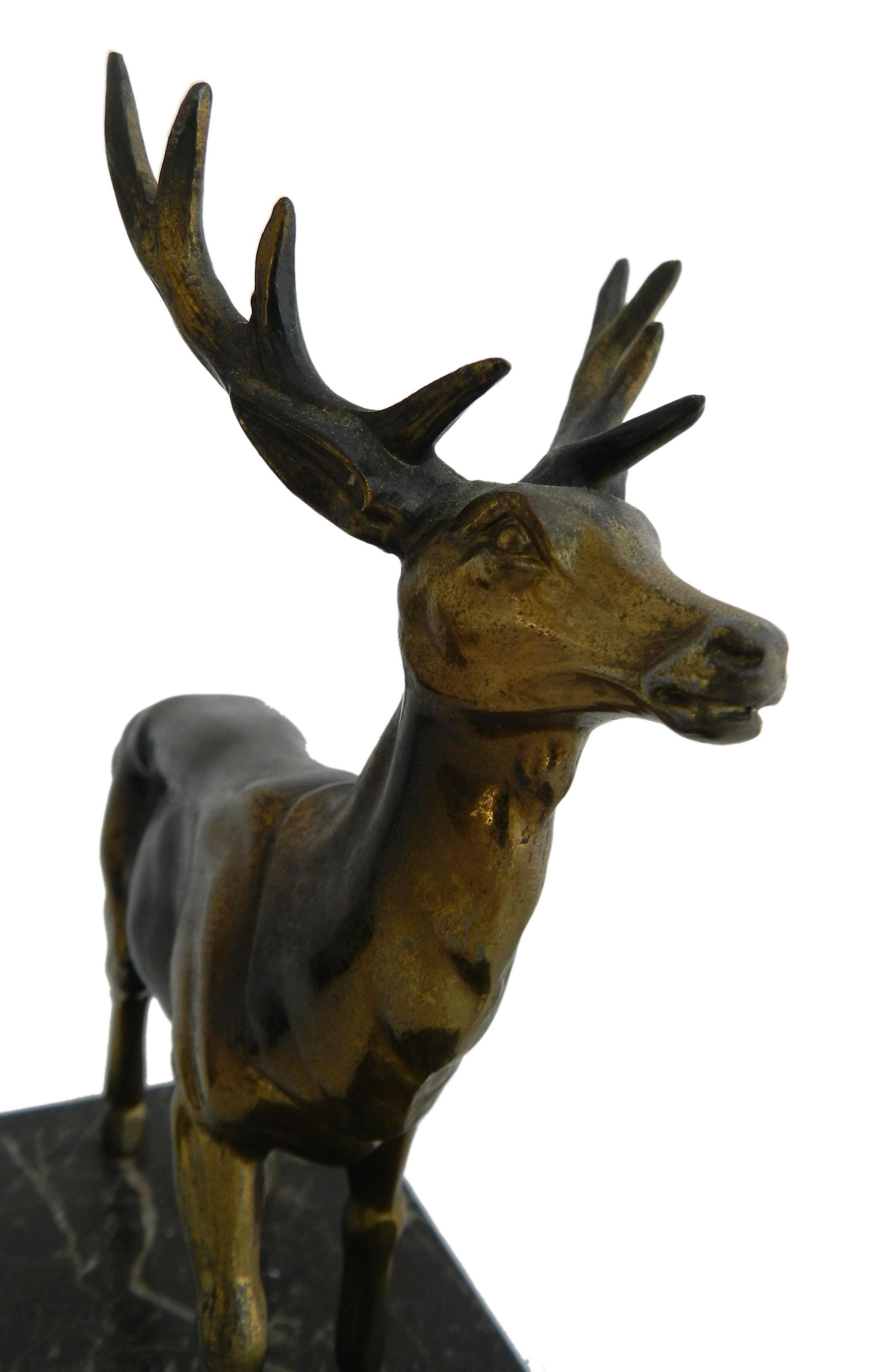 Pair of Deer Mid Century Stag and Deer
French Mid Century
Marble base
Bronze
Good vintage condition with minor signs of age.




 
