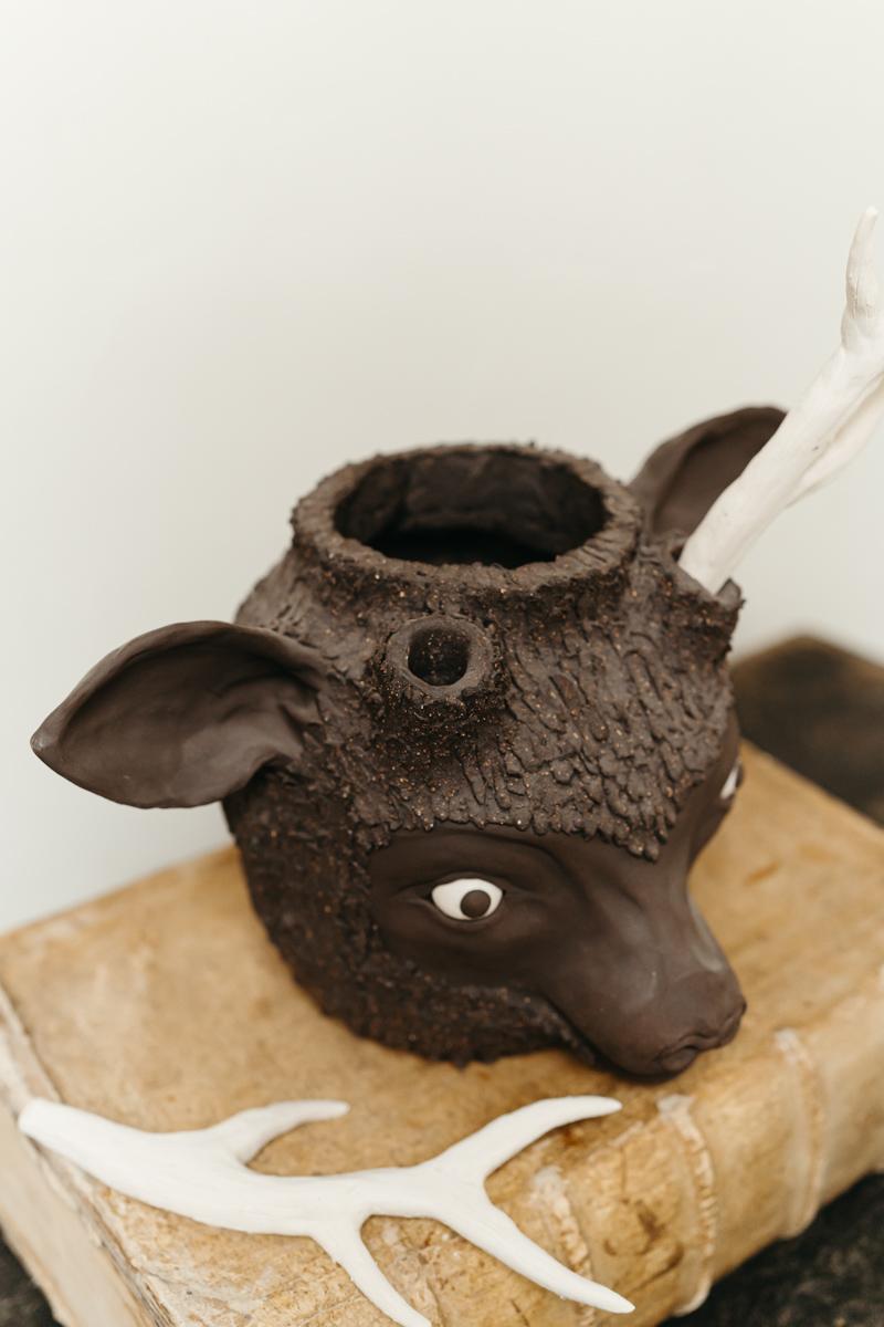 Œuvre d'art en céramique « Cerf » de Luis Vidal en vente 5
