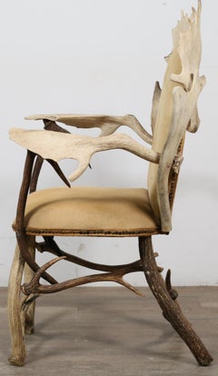Antler Throne Chair in the Style of Arthur Court.