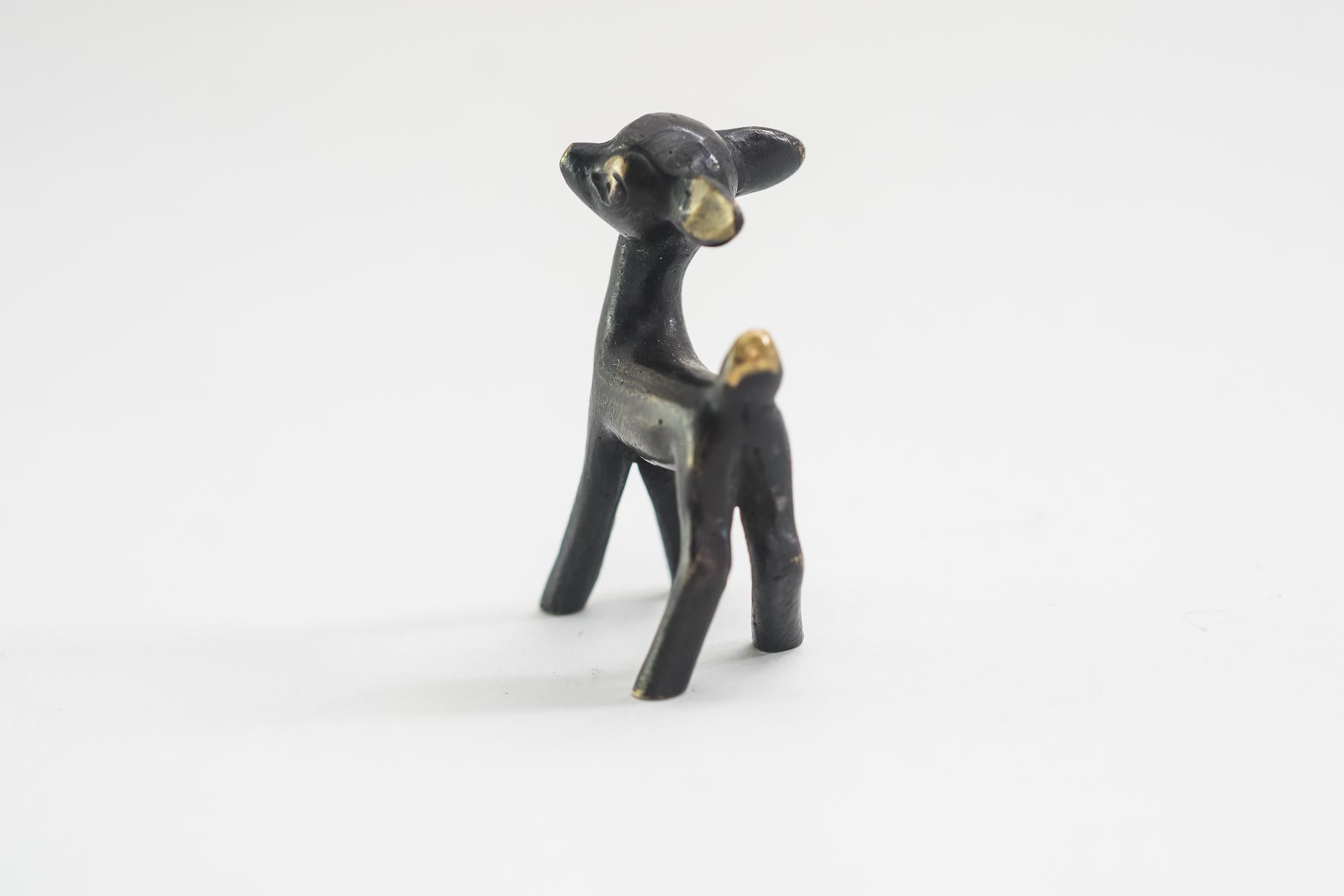 Deer figurine by Walter Bosse, Vienna, circa 1950s
Original condition.