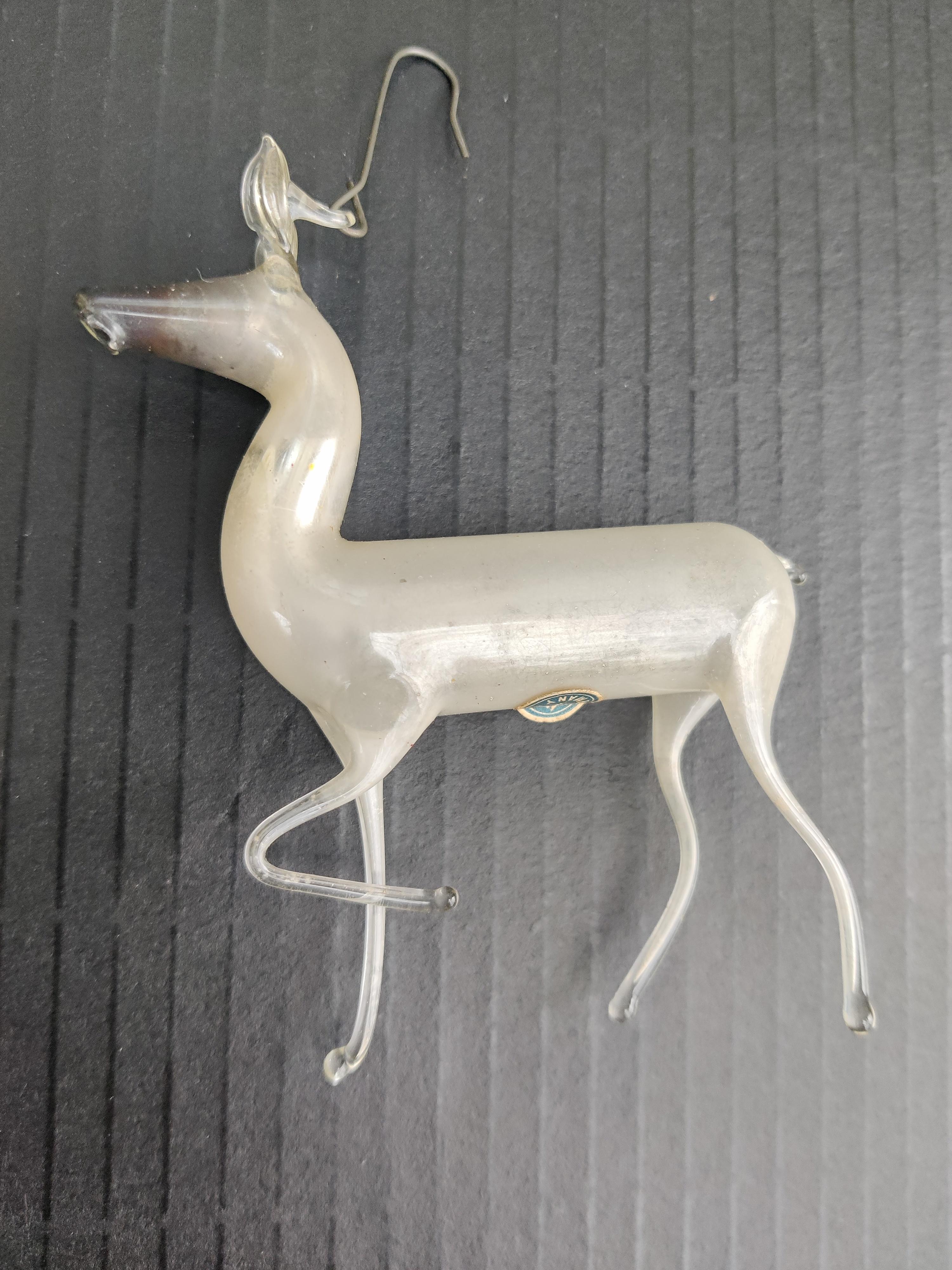 Hirsch Deutsches mundgeblasenes Glas Ornament im Zustand „Gut“ im Angebot in Cincinnati, OH