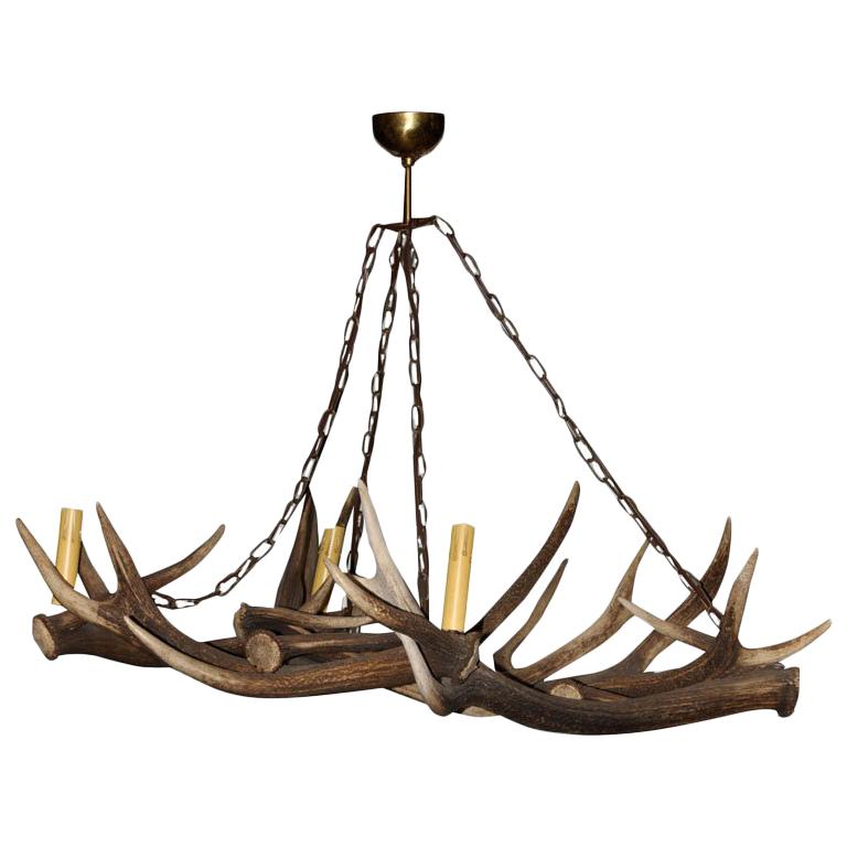 Deer Horn Chandelier For Sale