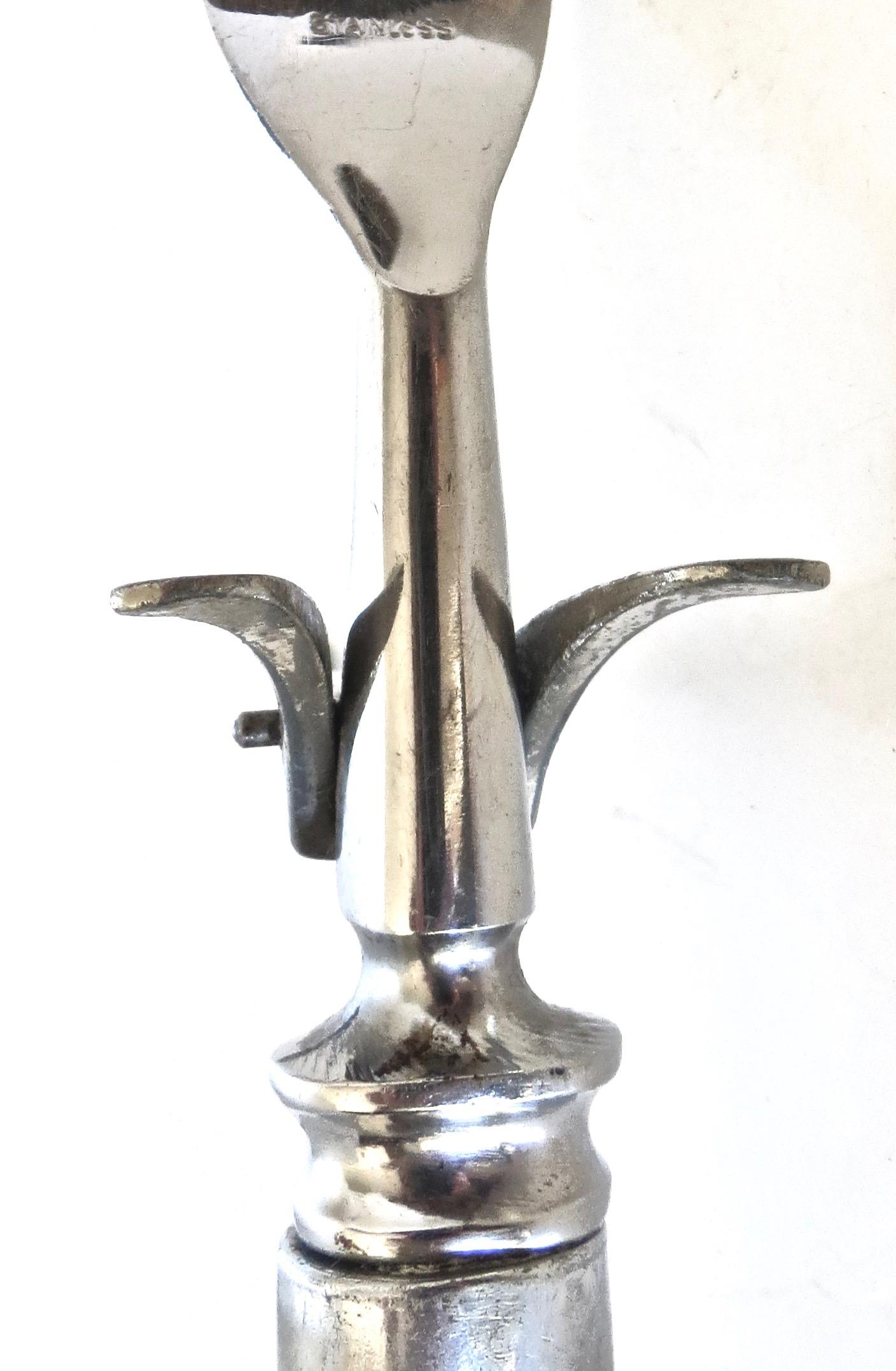 Plated Deer Horned Fork American, circa 1915 For Sale