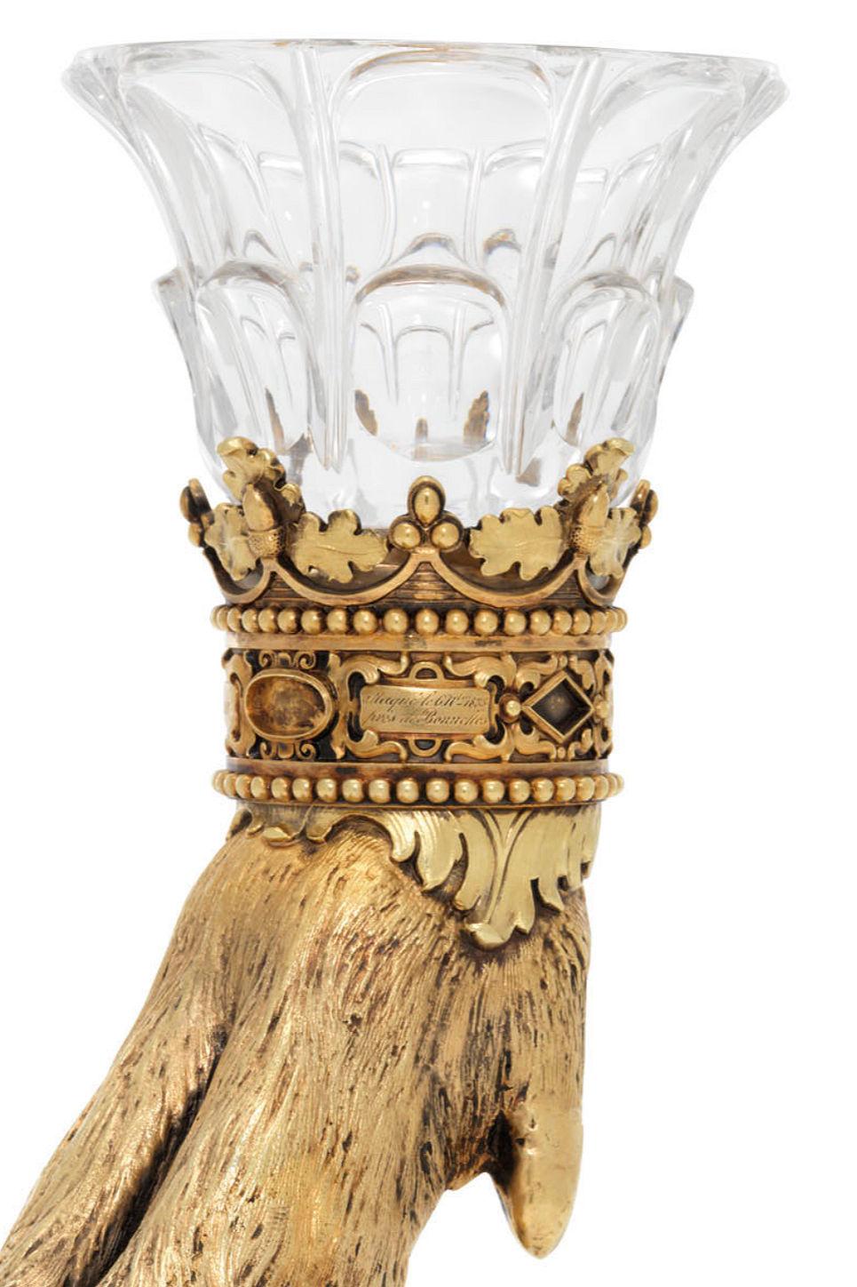 Gilt French Deer Hunting Trophy by Jean-Francois Deniere Circa 1836 For Sale