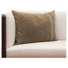 Deer Leather Lumbar Pillow with Braid by Hans Frauenschuh