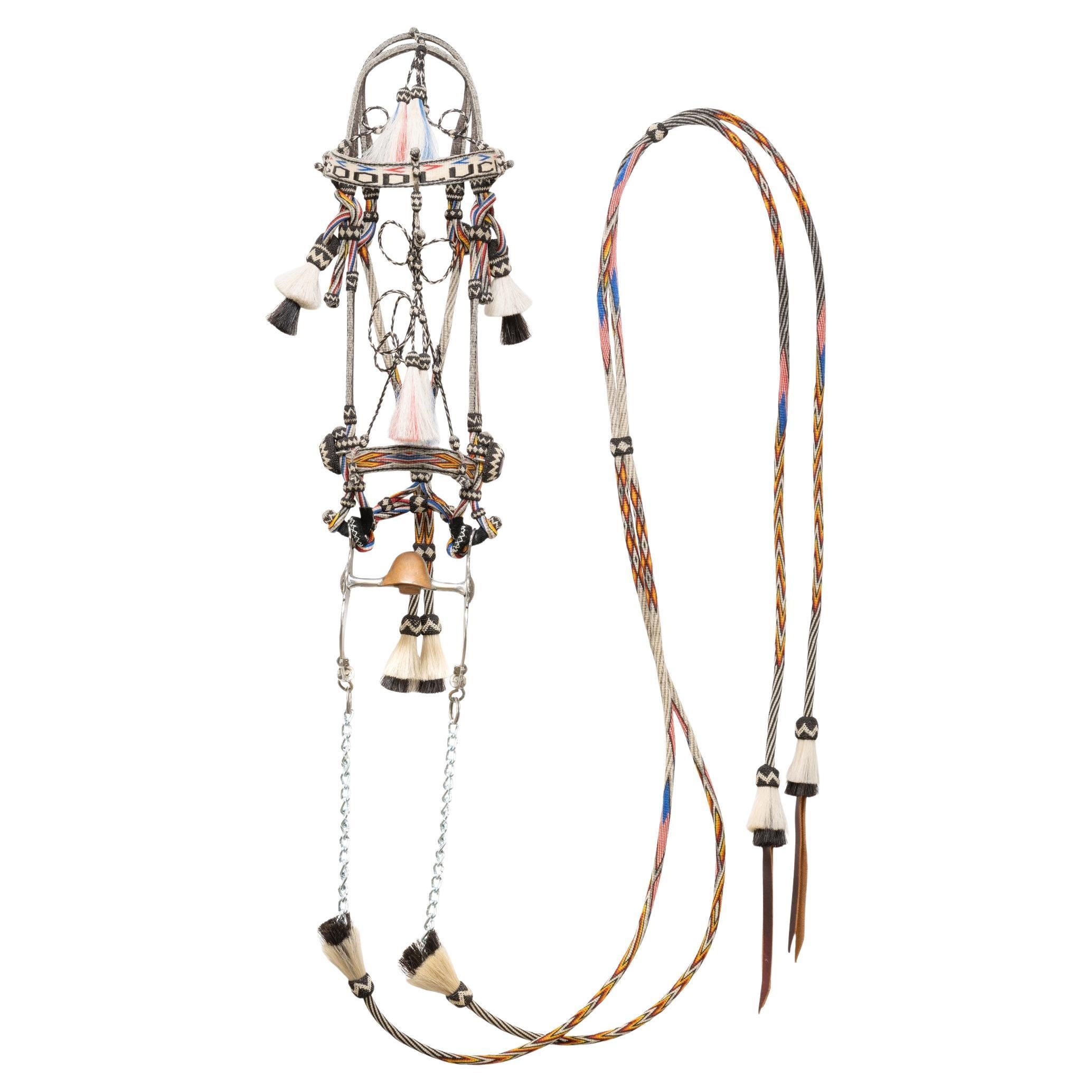 Deer Lodge Prison "Good Luck" Horsehair Bridle in vendita