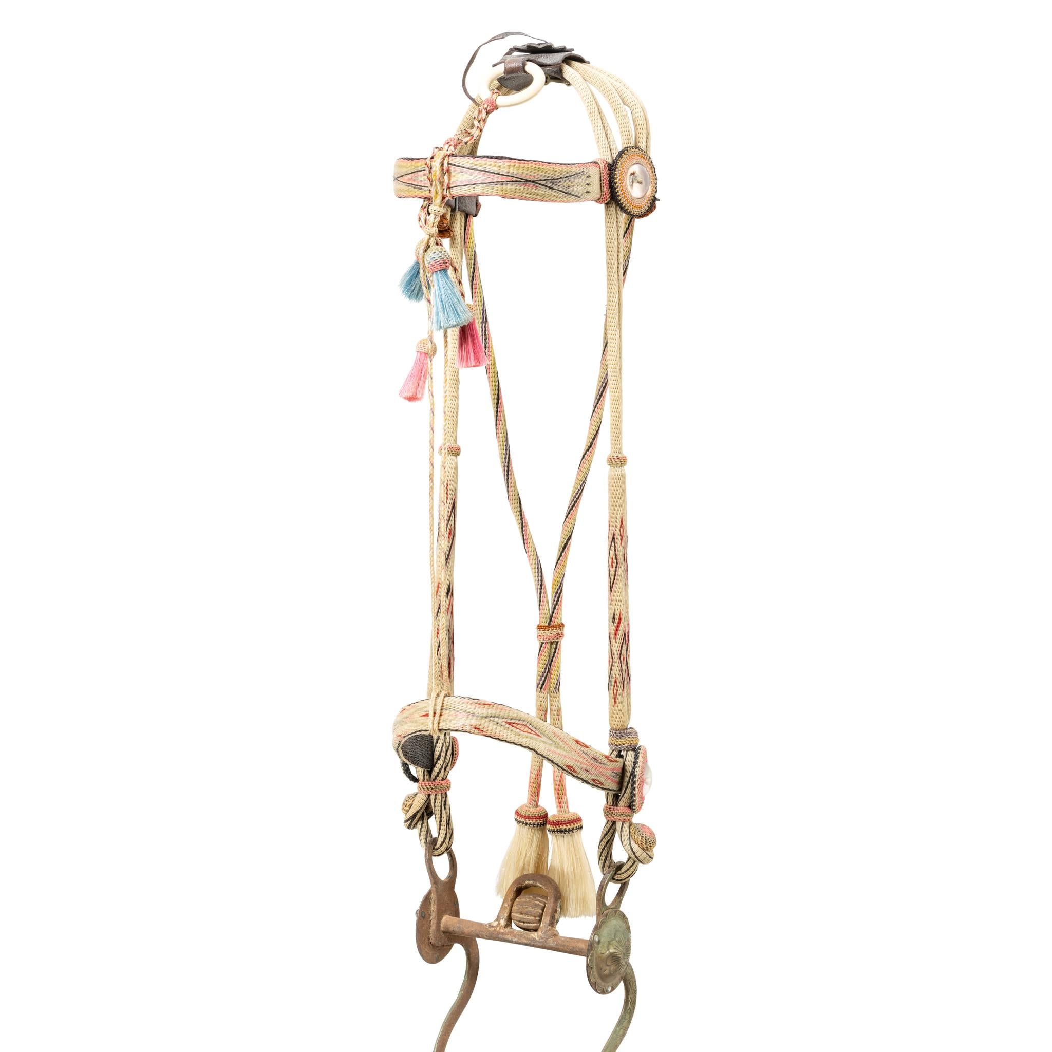 Deer Lodge Prison Horse Hair Bridle siglo XX en venta