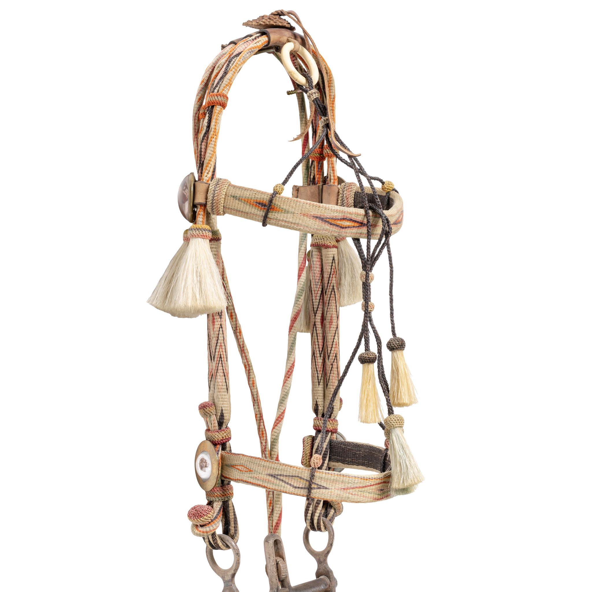 Deer Lodge Prison Horsehair Bridle Bon état - En vente à Coeur d'Alene, ID
