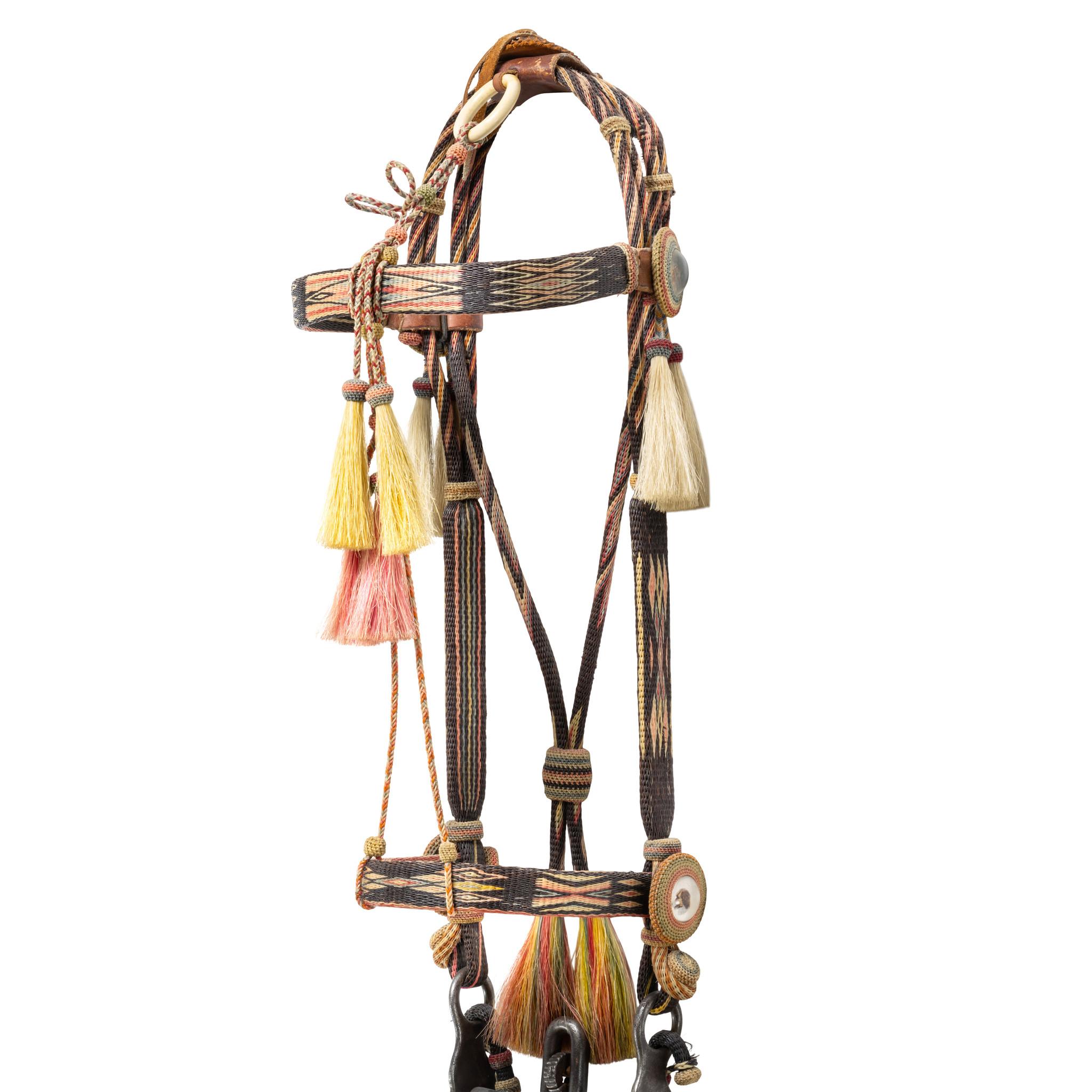 Deer Lodge Prison Horsehair Bridle Bon état - En vente à Coeur d'Alene, ID