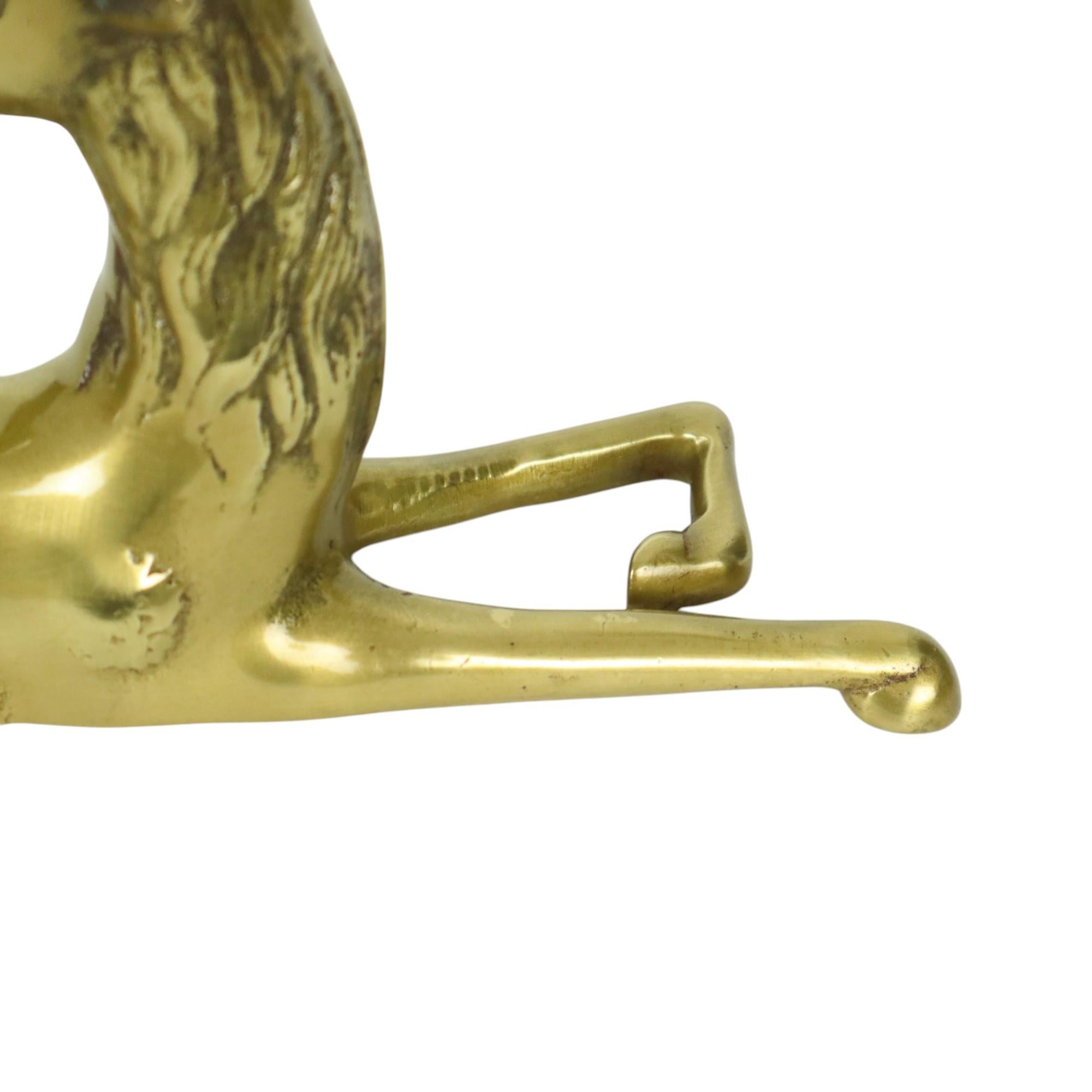 Deer Statue Sculpture Copper Brass Reclining Deer Sarreid Ltd For Sale 1