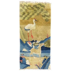 Deer Swan Pictorial Tibetan Pictorial Rug