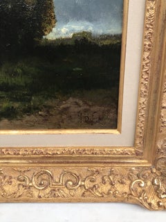 Lake landscape with characters