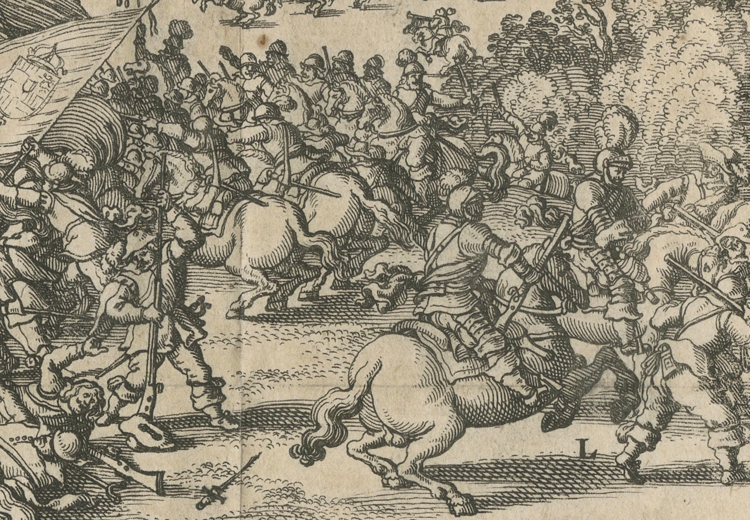 Defeat at River Gete: The Fall of Orange to Alva in 1568, Published in 1730 For Sale 3