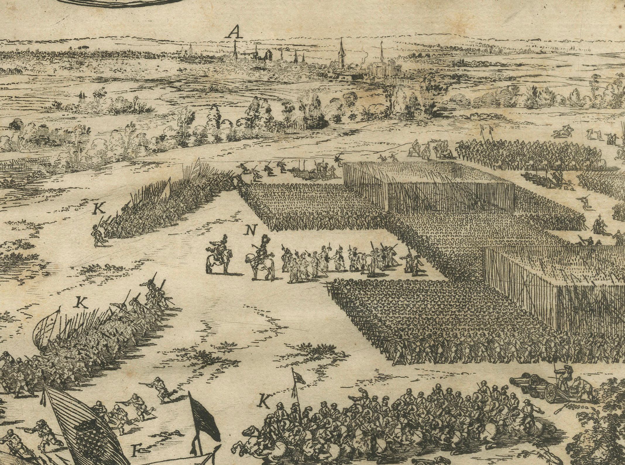 Engraved Defeat at the Gete: The Habsburg Triumph over Orange in 1568, Published in 1632  For Sale
