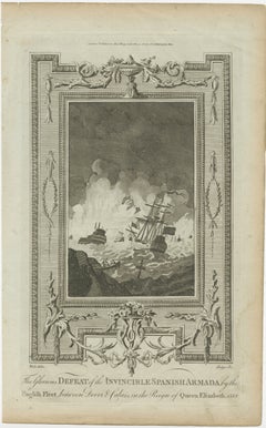 Defeat of the Spanish Armada, 1588: 18th-Century Engraving by Alexander Hogg