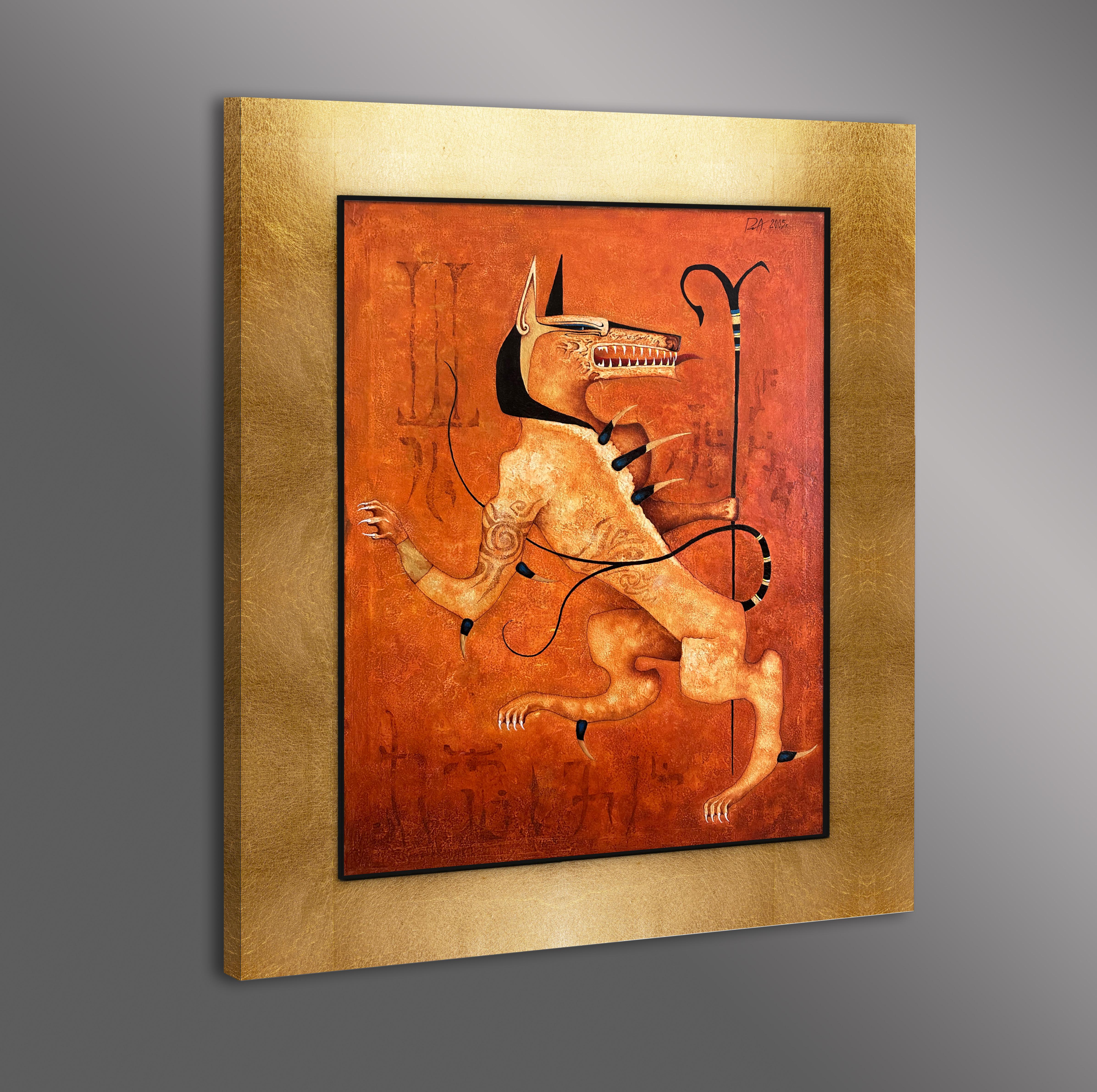 „Defender“ Öl auf Leinwand Originalgemälde in Holzrahmen mit Blattgold, Öl auf Leinwand, 2005

Eine unglaubliche und mystische Gemäldesammlung, nach einem einzigartigen Künstler Andrew Ryabov - 