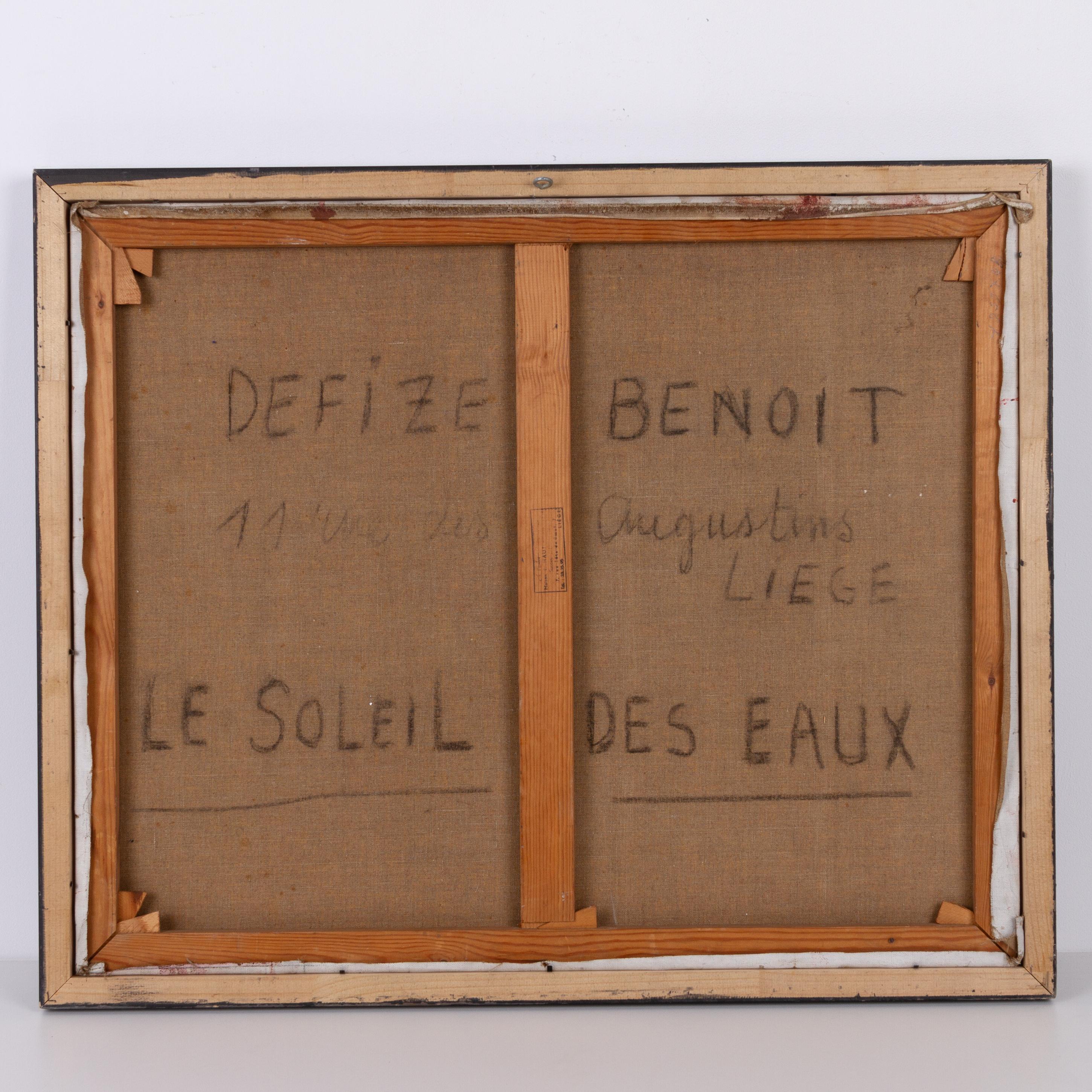 Abstraktes, signiertes Ölgemälde „ Defize Benoit Belgian School“ im Angebot 1