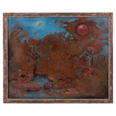 Defize Benoit Belgian School Abstract Signed Oil Painting