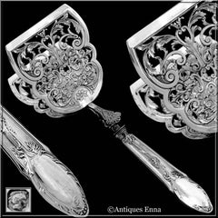 Deflon French Sterling Silver Asparagus Pastry Toast Server