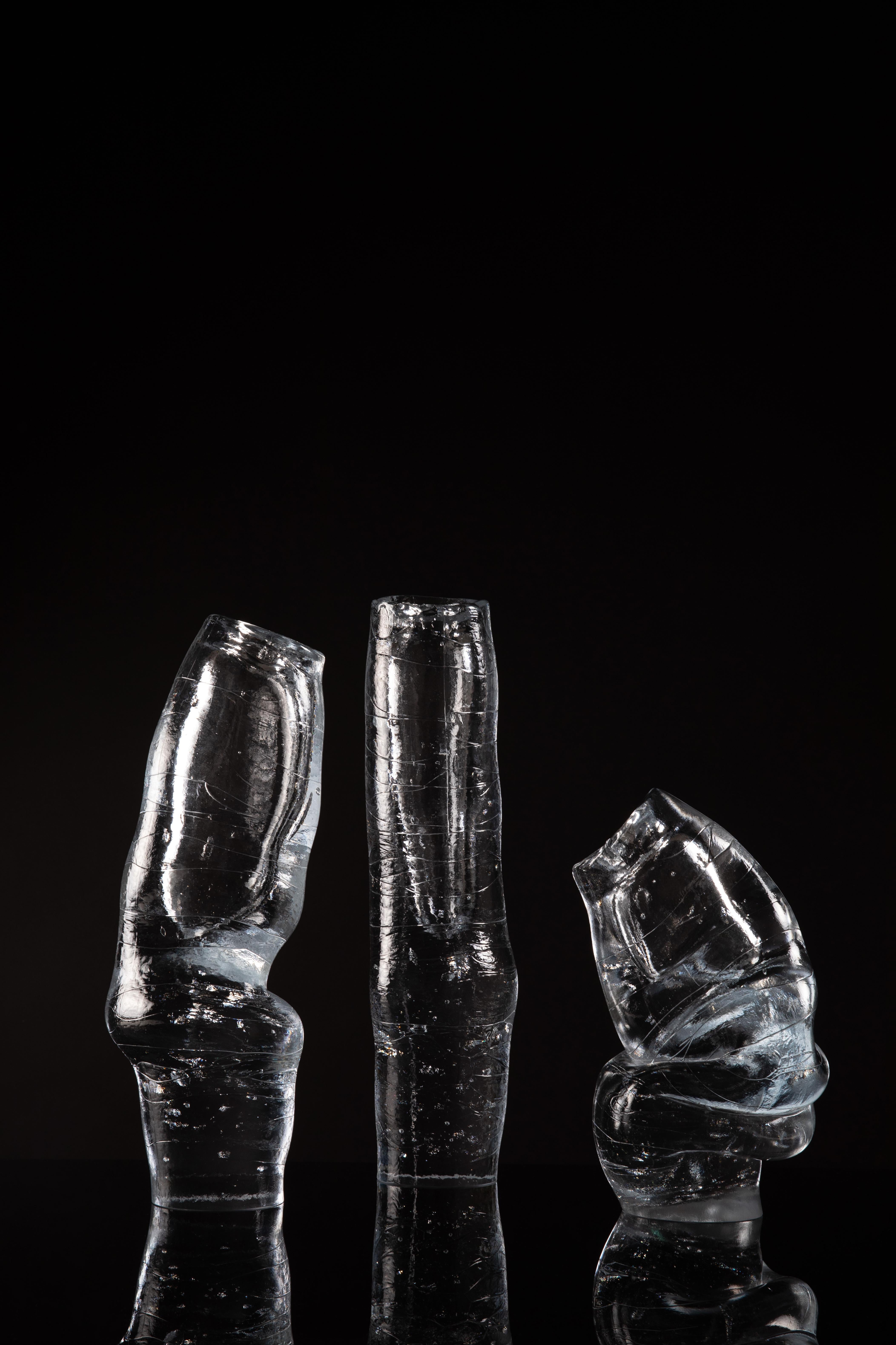 Glass (De)Formed Vase by David Valner For Sale