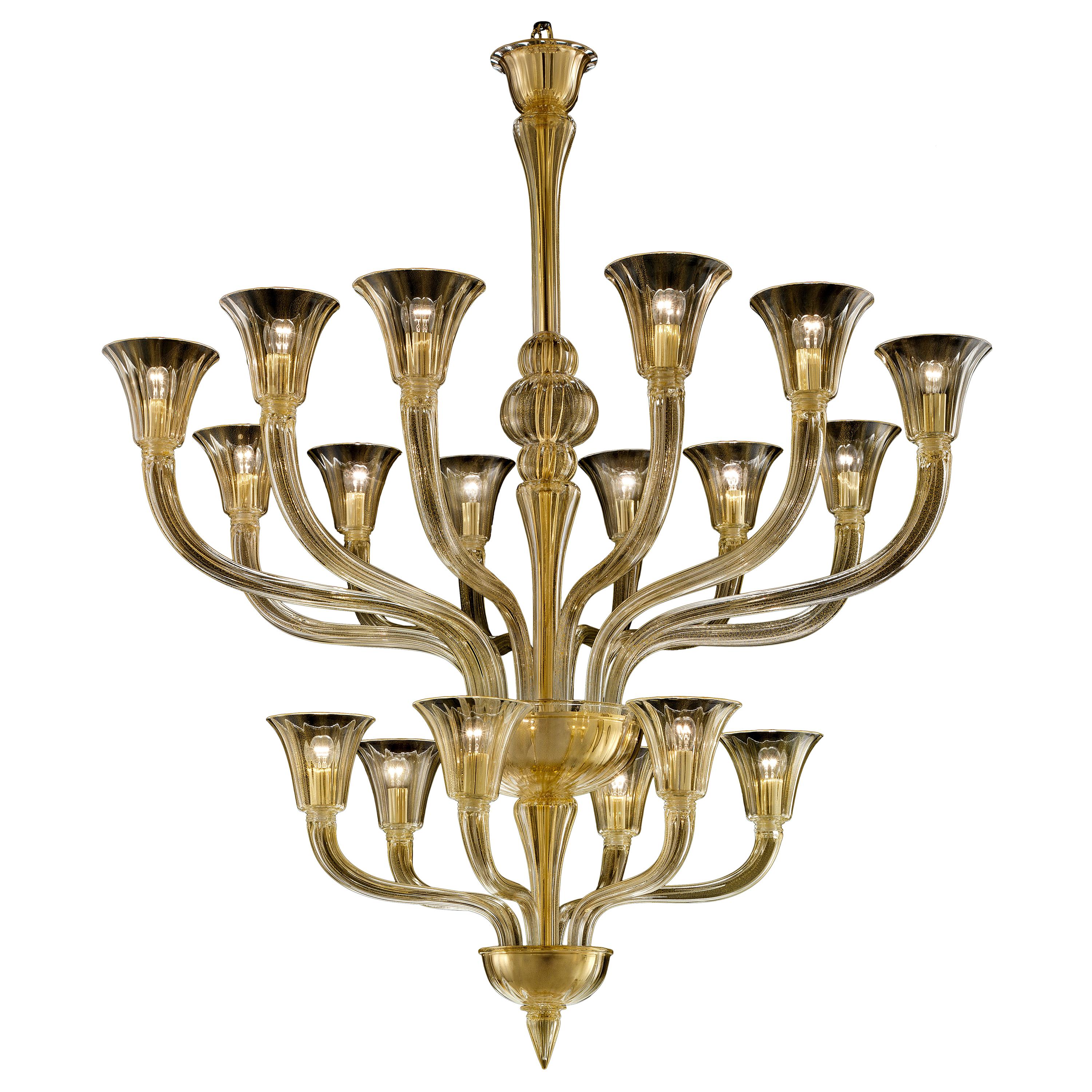 Degas 5554 18 Chandelier in Glass, by Barovier&Toso