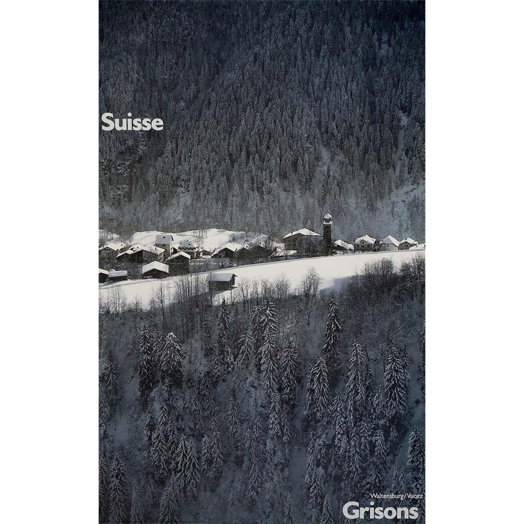 Original 1983 Schweizer Reiseplakat von Degonda - Graubünden (Graubünden) Schweiz