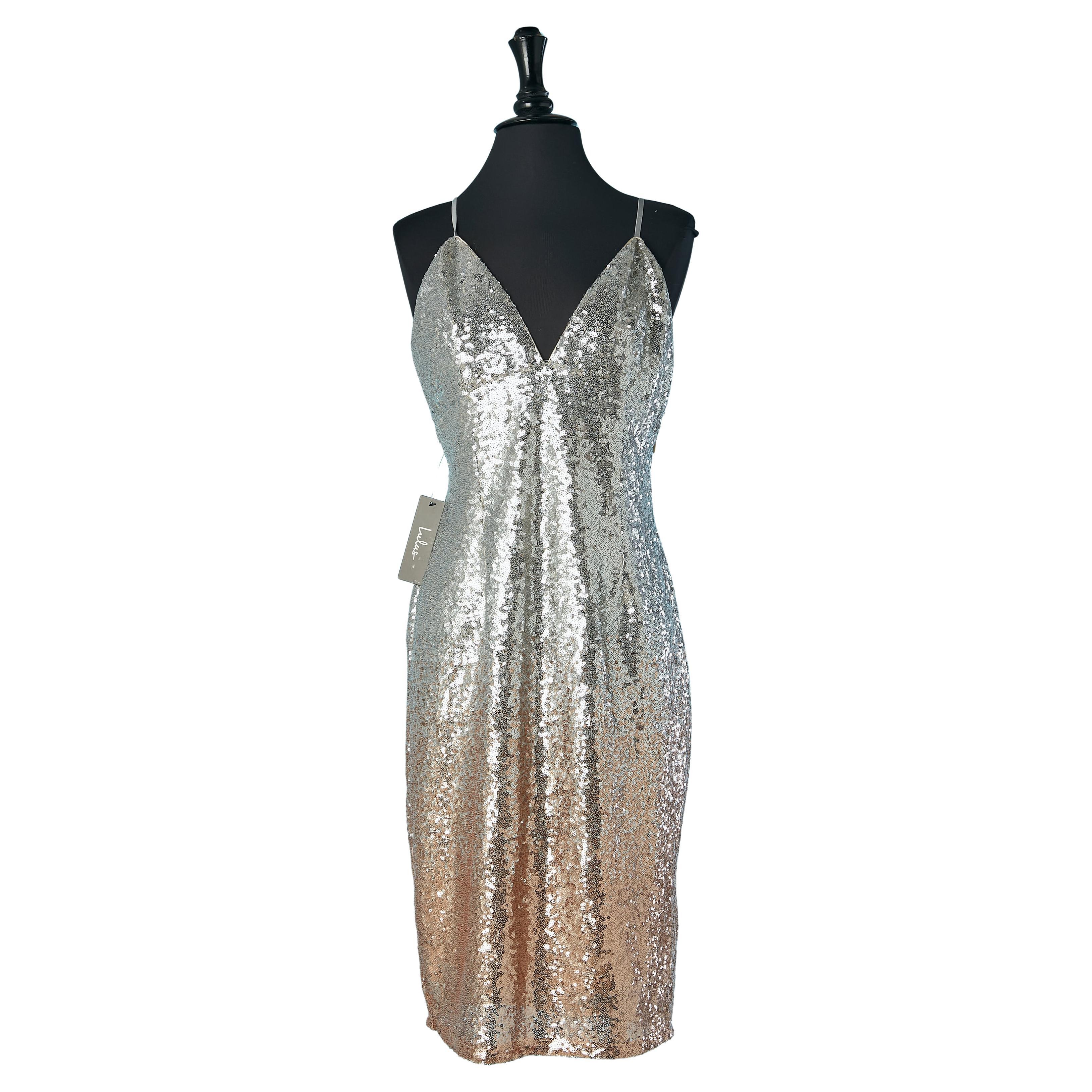 Degradé sequin cocktail dress LULUS New with tag For Sale