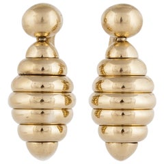 Vintage deGrisogono 18K Gold Bee Hive Earrings