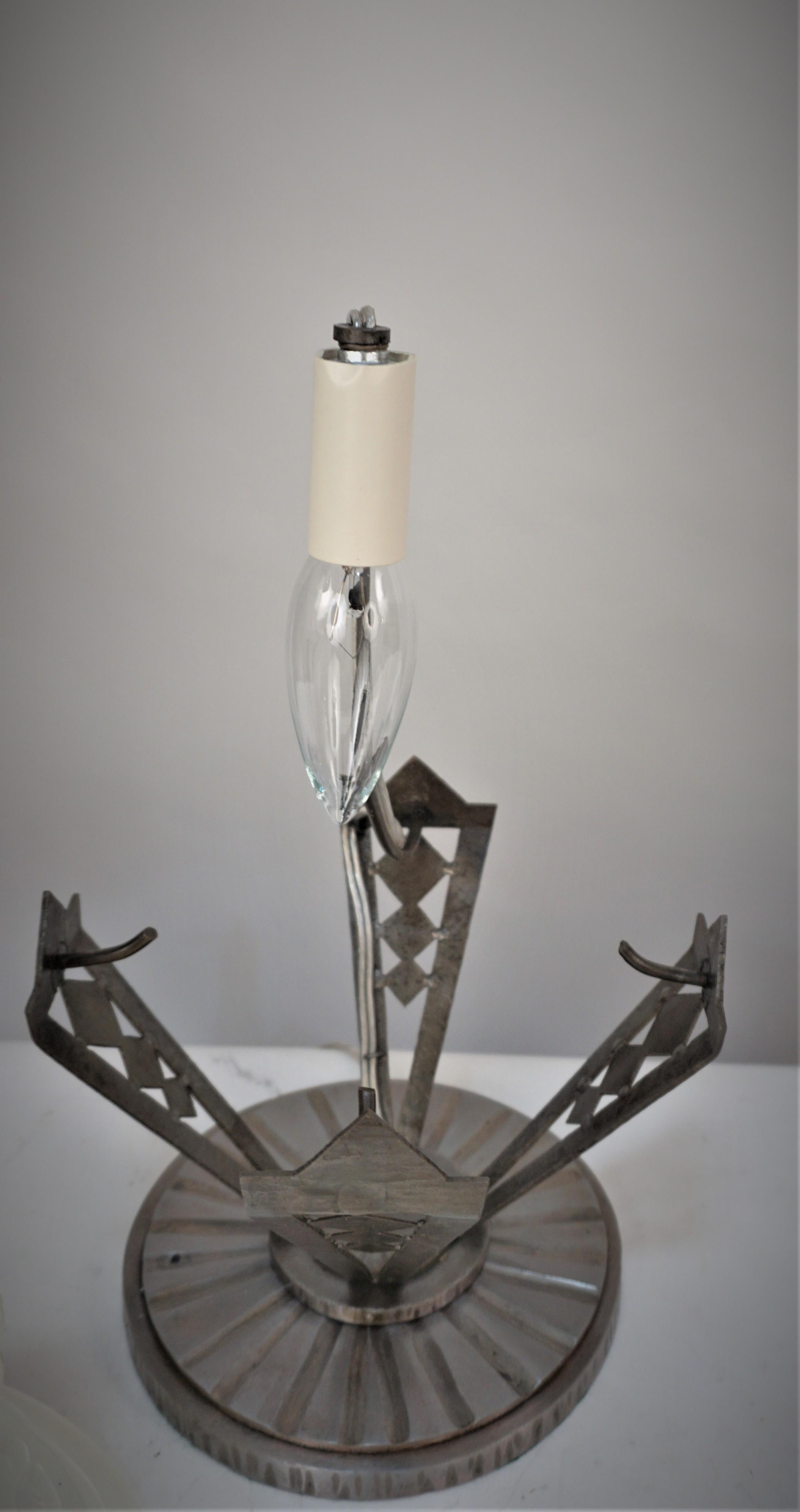 Degue 1920's Art Deco Table Lamp In Good Condition In Fairfax, VA