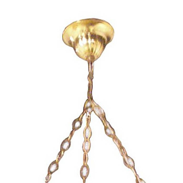Francese Lampadario Degue Art Deco in vendita