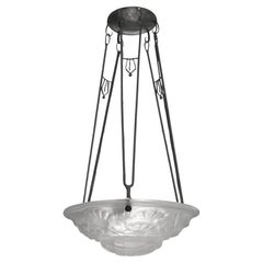 Lustre suspendu blanc Art Déco, 1920