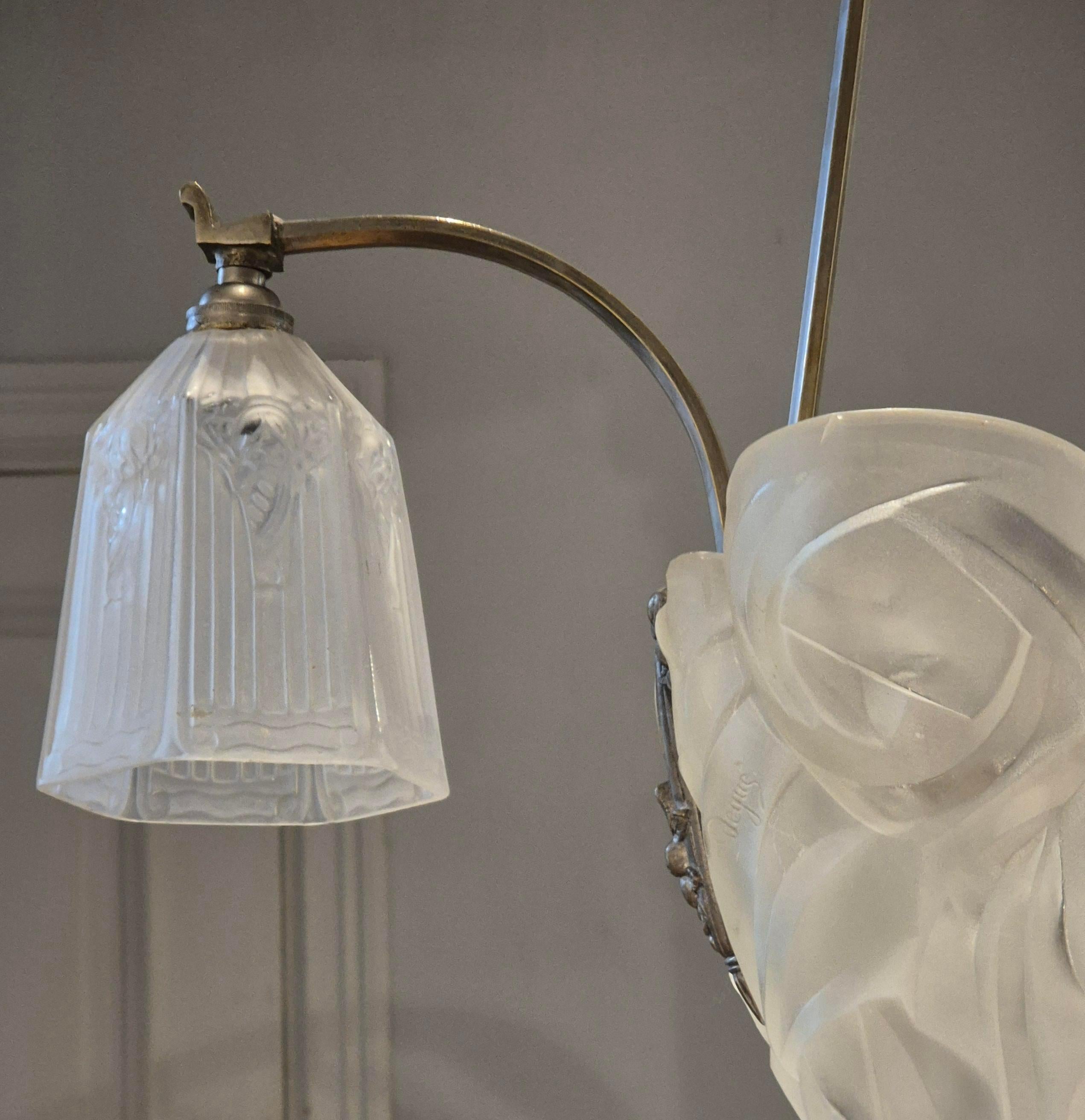 Degué, lampadario, Francia anni '30 / Art Déco in vendita 1