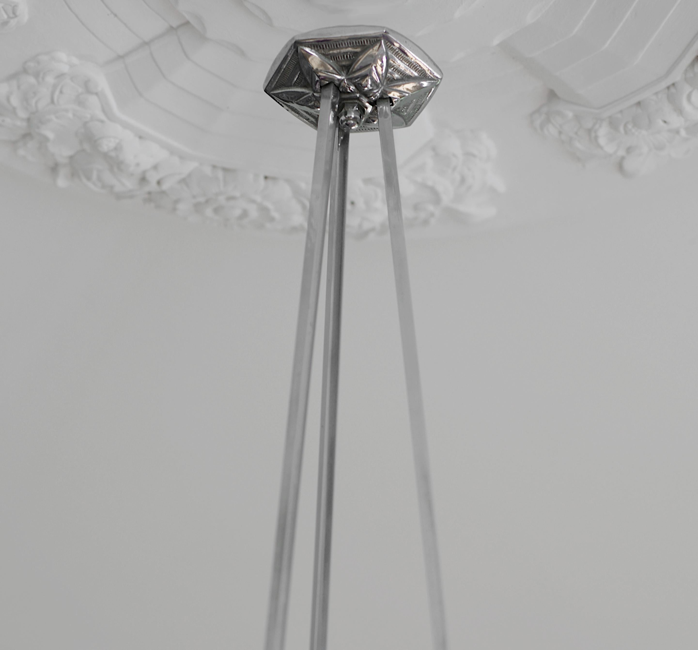 Degue French Art Deco Chandelier, 1920 For Sale 7