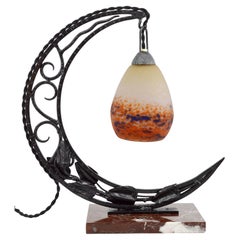 Degue French Art Deco Desk or Table Lamp, 1920