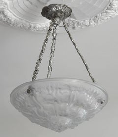 Degue Französischer Art Deco Hängeleuchter:: Ende 1920er Jahre
