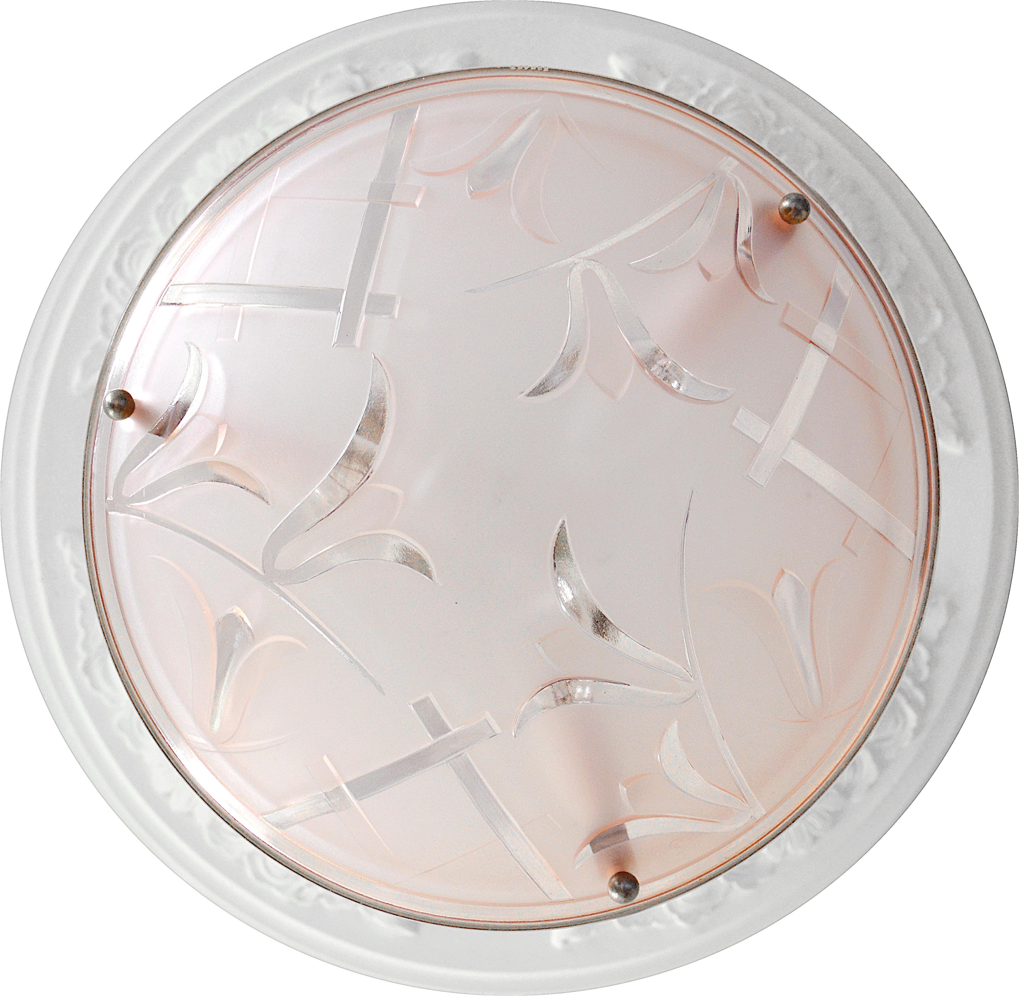 Frosted Degue French Art Deco Pink Pendant Chandelier, 1920 For Sale
