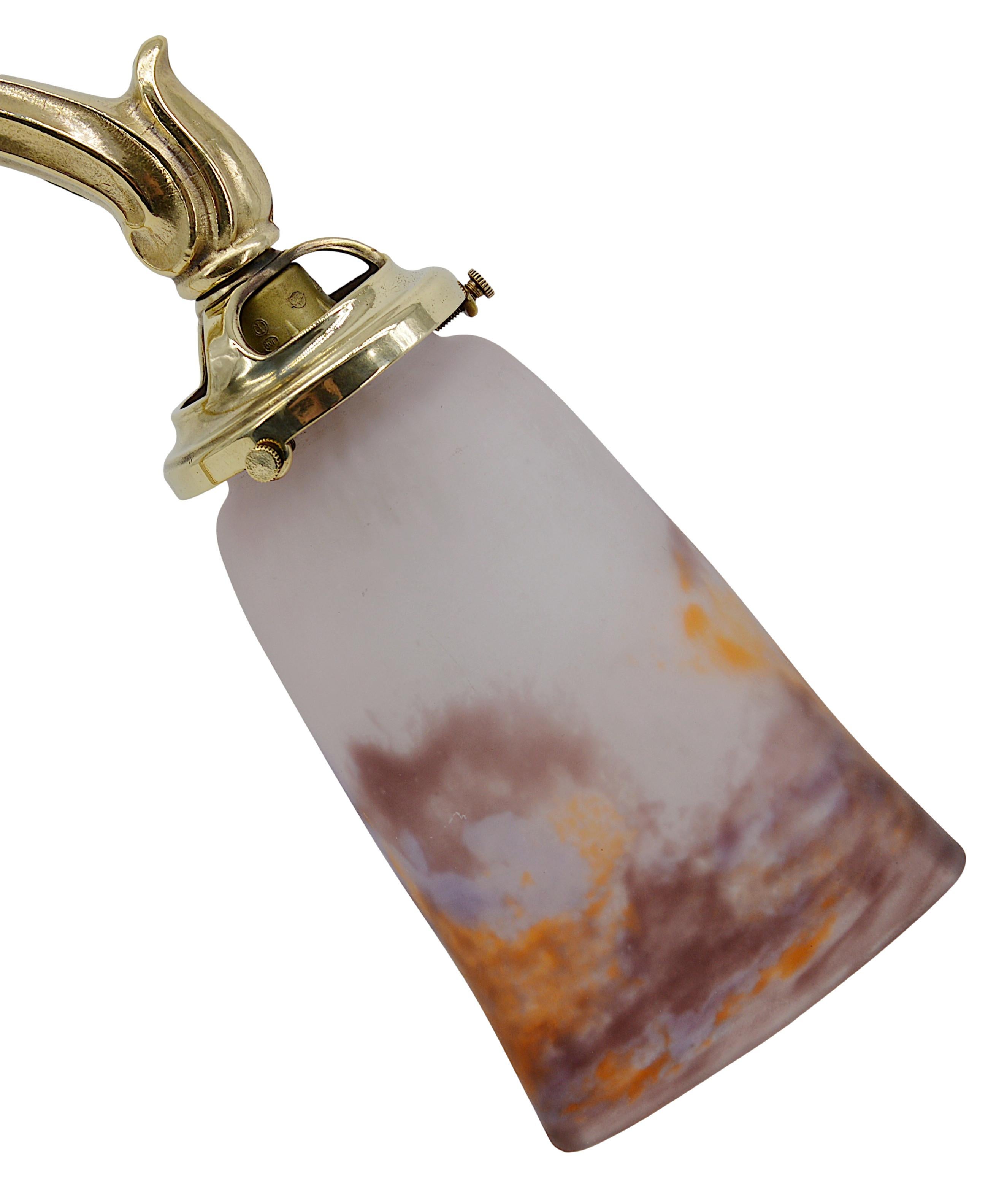 DEGUE French Art Deco Table Lamp 1920 In Excellent Condition For Sale In Saint-Amans-des-Cots, FR