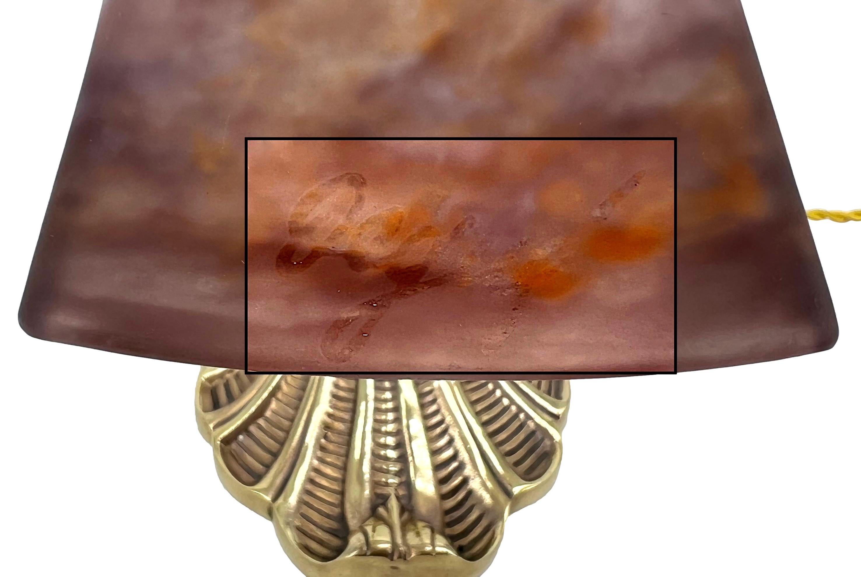 DEGUE French Art Deco Table Lamp 1920 For Sale 3