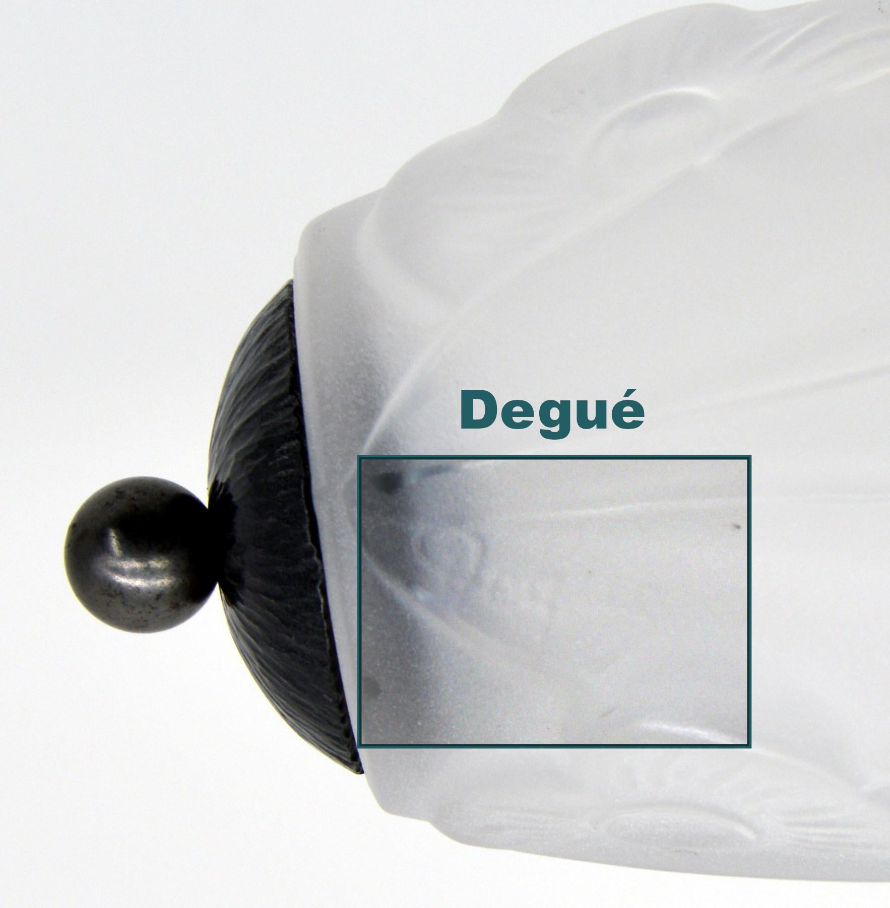 DEGUE French Art Deco Table Lamp, 1920 Vidrio en venta