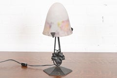 Degué French Art Deco Table Lamp, 1920s