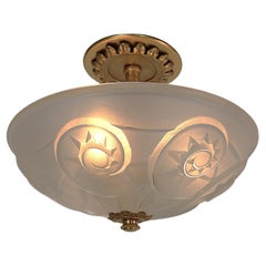 Degue French Semi Flush Mount Art Deco chandelier