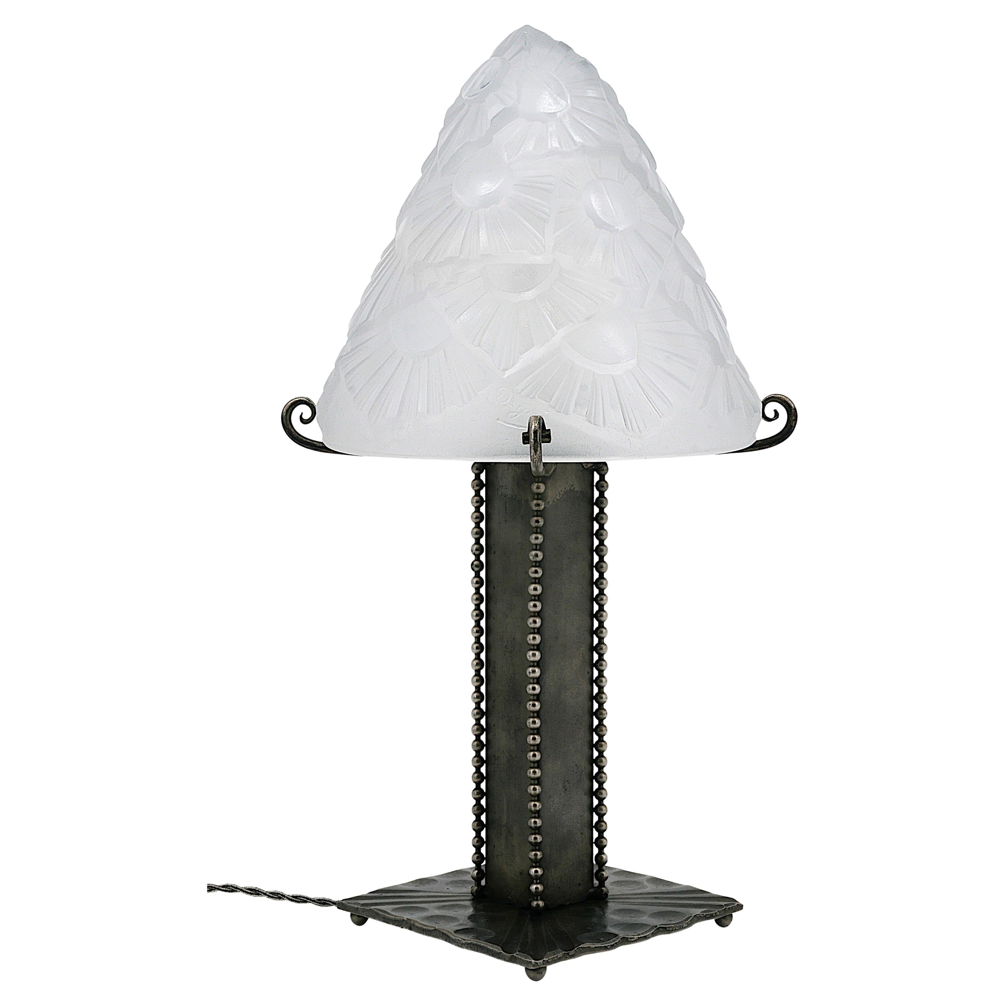 Degue & Marcel Vasseur Table  Lamp, 1920 For Sale